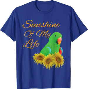 Eclectus Parrot, Male, Sunshine Sunflower T-Shirt - T-Shirt | Royal