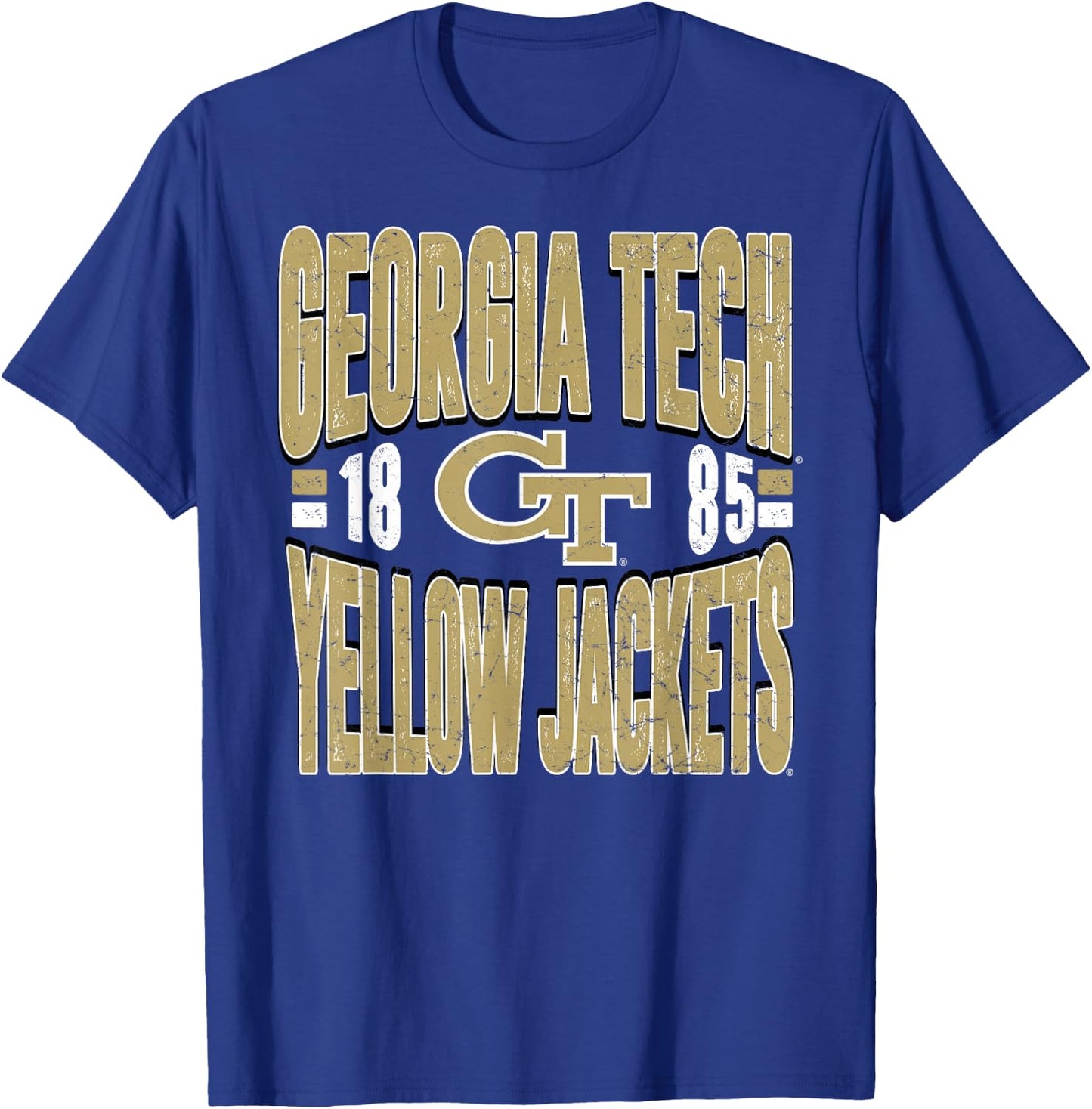 Georgia Tech Yellow Jackets Vintage 90's Retro Navy T-Shirt - T-Shirt | Royal