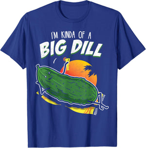 Pickle Fan Pun Design - I'm Kinda Bill Dill Joke T-Shirt - T-Shirt | Royal