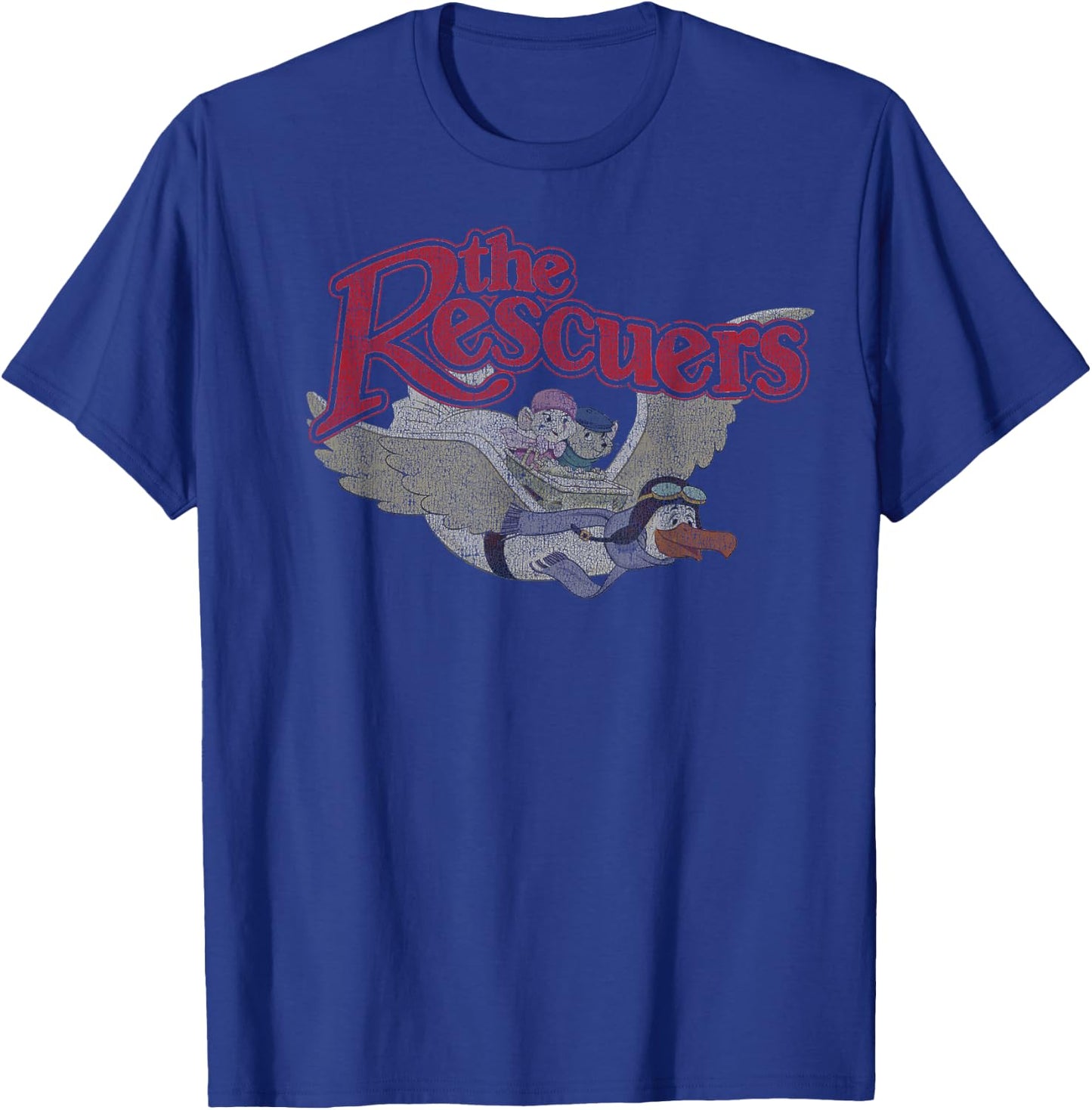 Disney The Rescuers Down Under Group Shot Movie Logo T-Shirt - T-Shirt | Royal