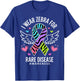Rare Disease Day 2025 Shirt Zebra Ribbon Awareness T-Shirt - T-Shirt | Royal