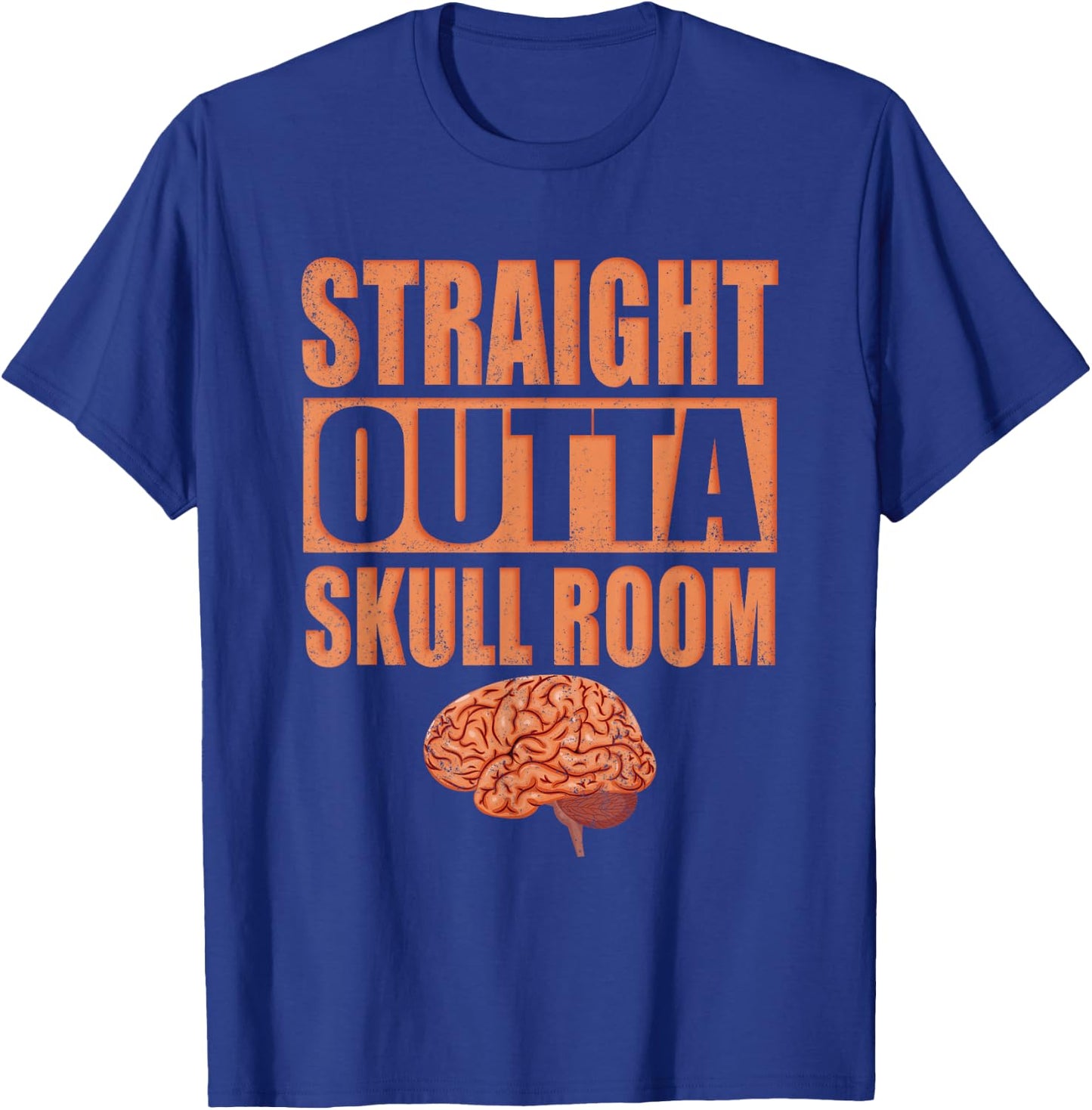 Skull Brain Awareness Chiari Malformation Straight Outta T-Shirt - T-Shirt | Royal