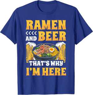 Ramen Noodle Bowl Love Japanese Kawaii Otaku Beer Ramen And T-Shirt - T-Shirt | Royal