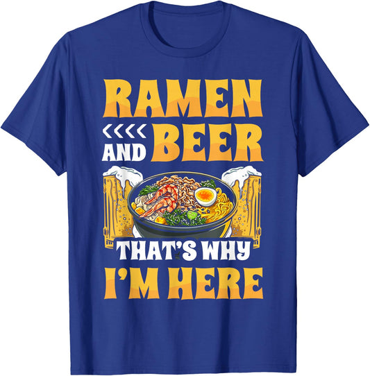 Ramen Noodle Bowl Love Japanese Kawaii Otaku Beer Ramen And T-Shirt - T-Shirt | Royal