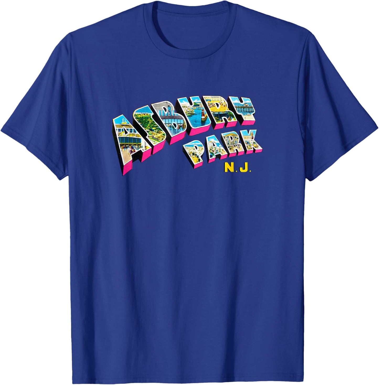 Asbury Park NJ Shirt Retro New Jersey Souvenir T-Shirt - T-Shirt | Royal