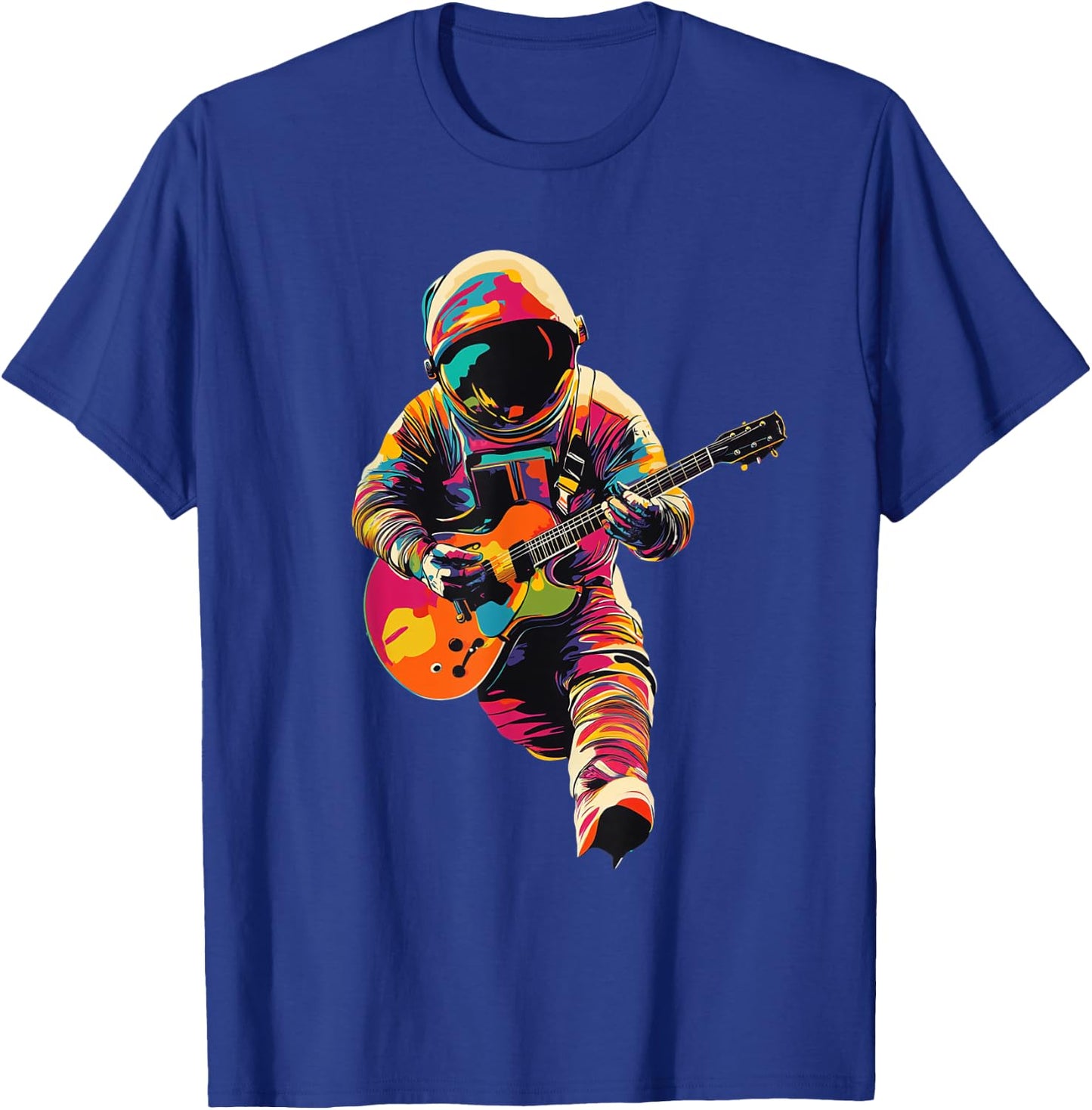 Astronaut playing guitar. Astronaut guitarist. Funny. T-Shirt - T-Shirt | Royal