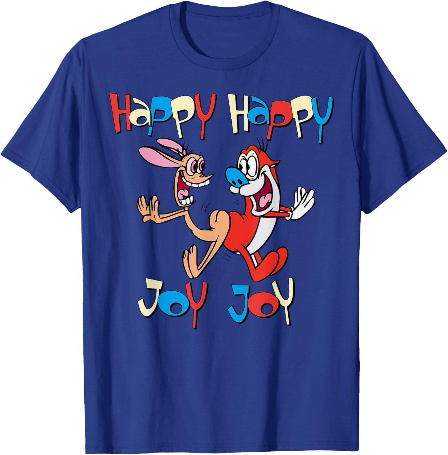Ren and Stimpy Happy Happy Joy Joy Dance T-Shirt - T-Shirt | Royal