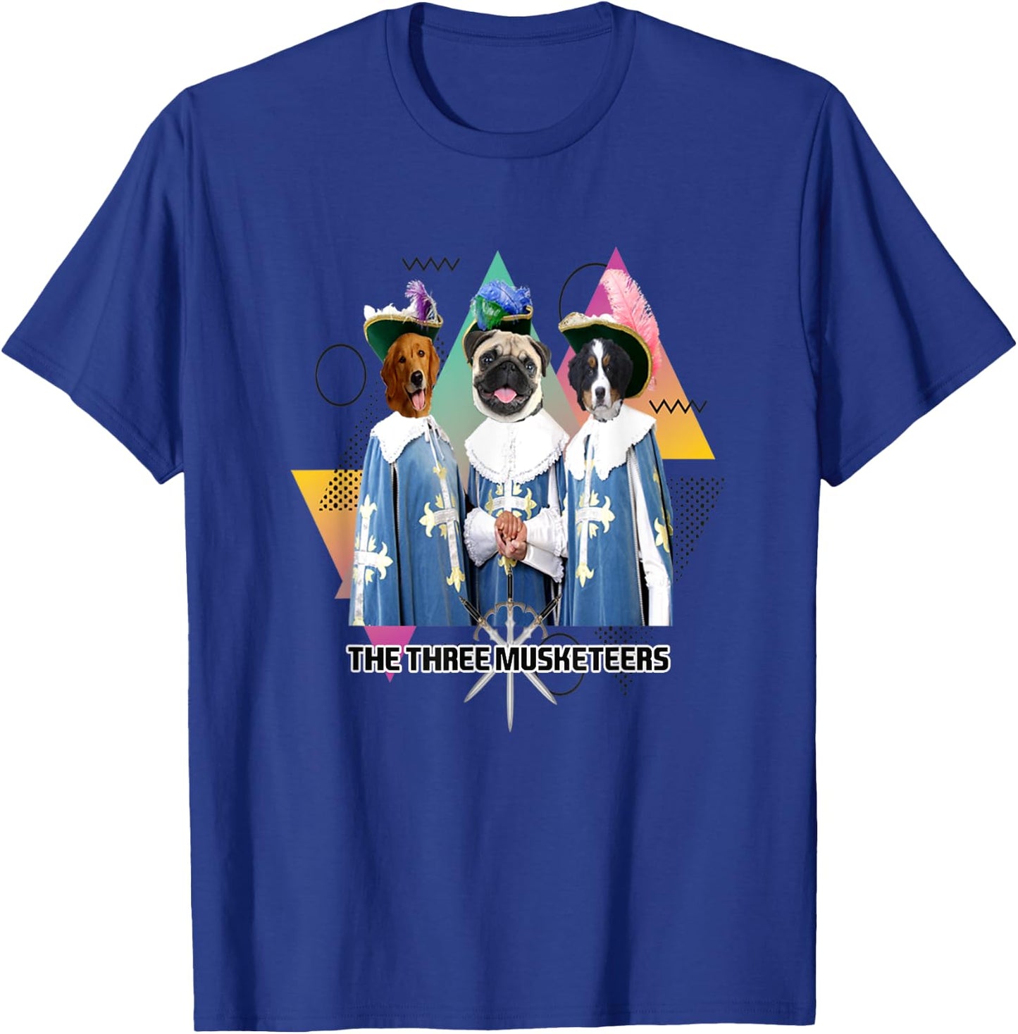 Funny Cute Three Musketeers Dogs T-Shirt - T-Shirt | Royal