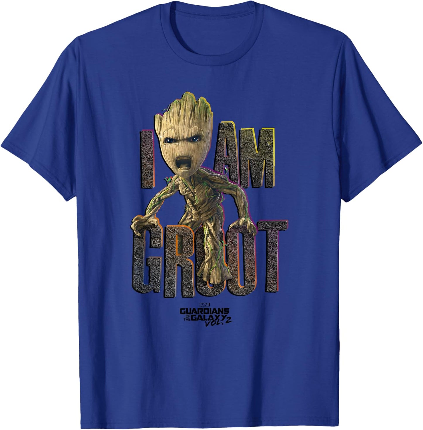 Marvel Guardians Vol.2 I AM Groot Cute Angry C2 Small T-Shirt - T-Shirt | Royal