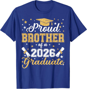 Proud Brother of A Class of 2026 Graduate Senior Graduation T-Shirt - T-Shirt | Royal