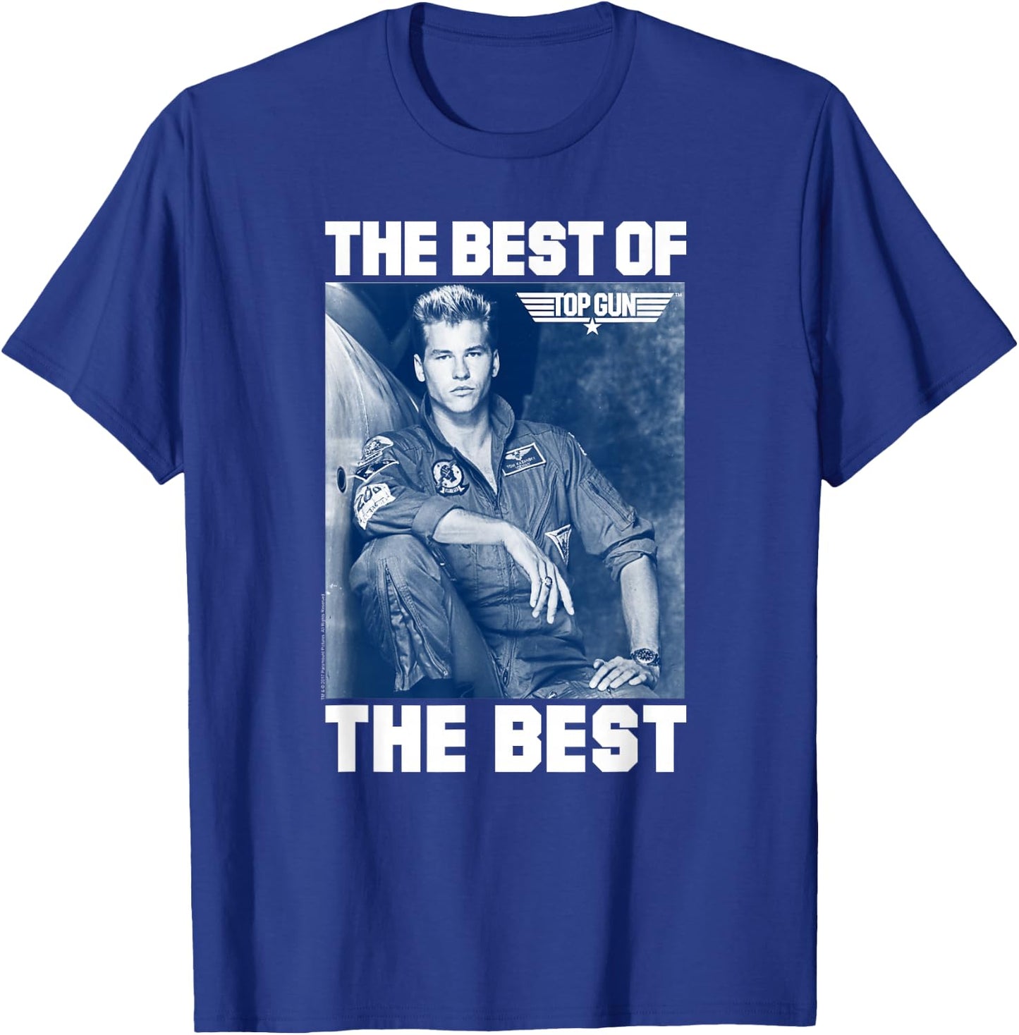 Top Gun The Best of The Best Iceman Blue Photo Action Movie T-Shirt - T-Shirt | Royal