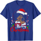 Merry Christmas Black African Girl Santa Hat Xmas Pajamas T-Shirt - T-Shirt | Royal