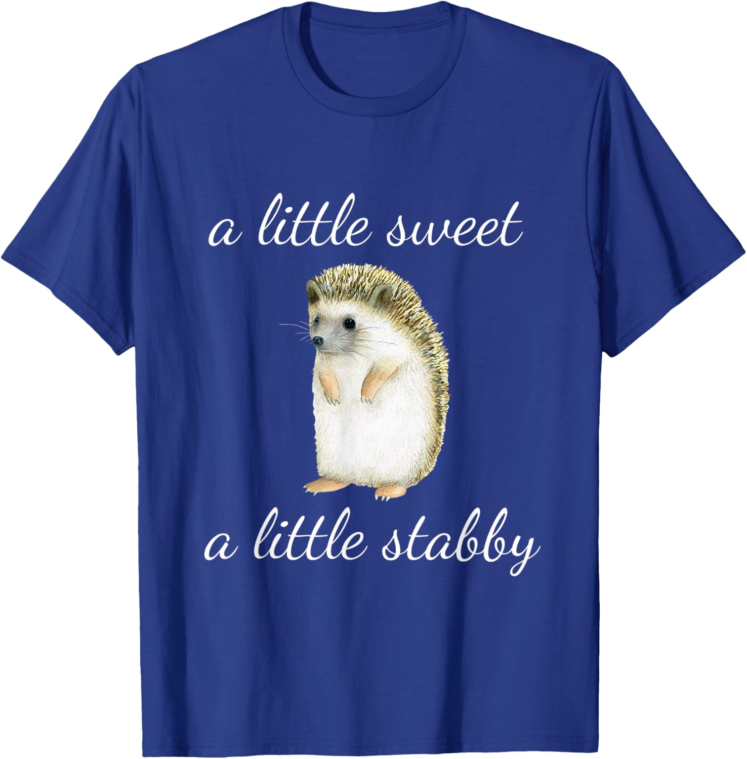 Cute Hedgehog A Little Sweet A Little Stabby Kids T-Shirt - T-Shirt | Royal