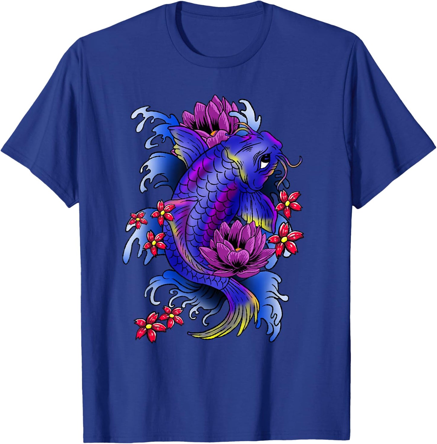 Koi Fish Japan Style Fish Japanese Carp Tea Gift T-Shirt - T-Shirt | Royal
