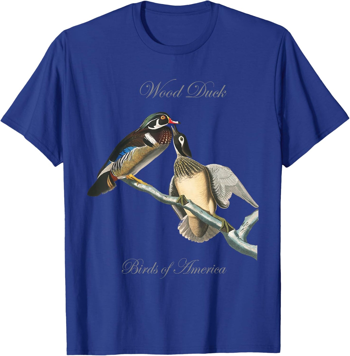 Wood Ducks - Birds of America Series Audubon T-Shirt - T-Shirt | Royal