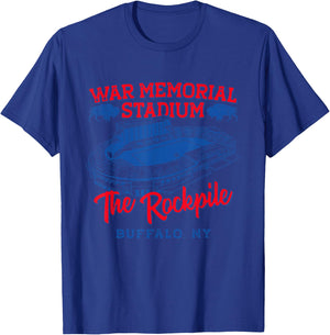 THE ROCKPILE Buffalo New York War Memorial Stadium NY T-Shirt - T-Shirt | Royal