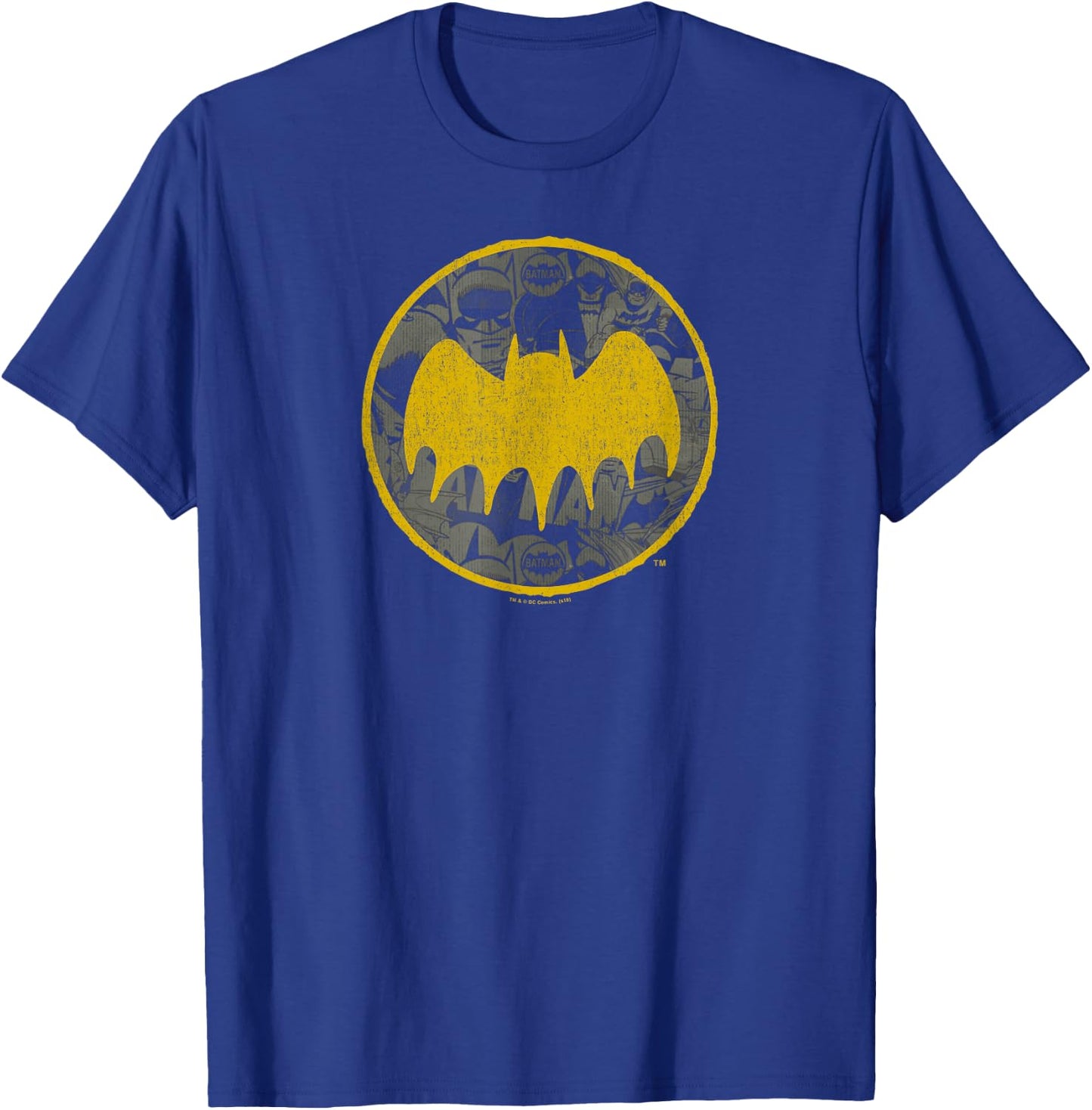 Batman Vintage Symbol Collage T Shirt T-Shirt - T-Shirt | Royal