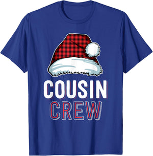 Cousin Crew Red Buffalo Plaid Family Matching Christmas T-Shirt - T-Shirt | Royal