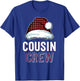 Cousin Crew Red Buffalo Plaid Family Matching Christmas T-Shirt - T-Shirt | Royal