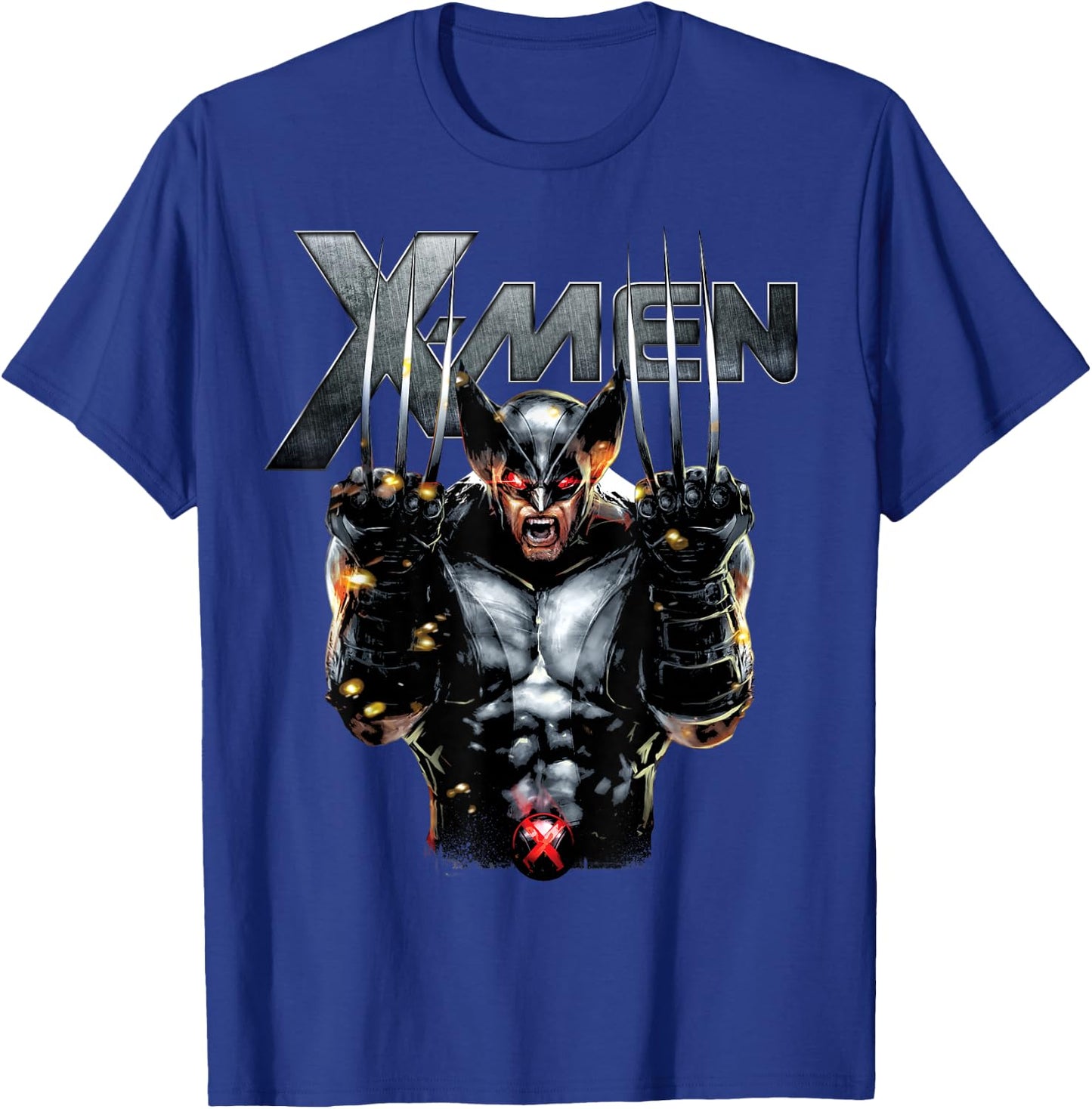 Marvel X-Men Wolverine Full Metal Razor Edge Graphic T-Shirt - T-Shirt | Royal