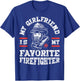 My Girlfriend Is My Favorite Firefighter Funny Boyfriend T-Shirt - T-Shirt | Royal