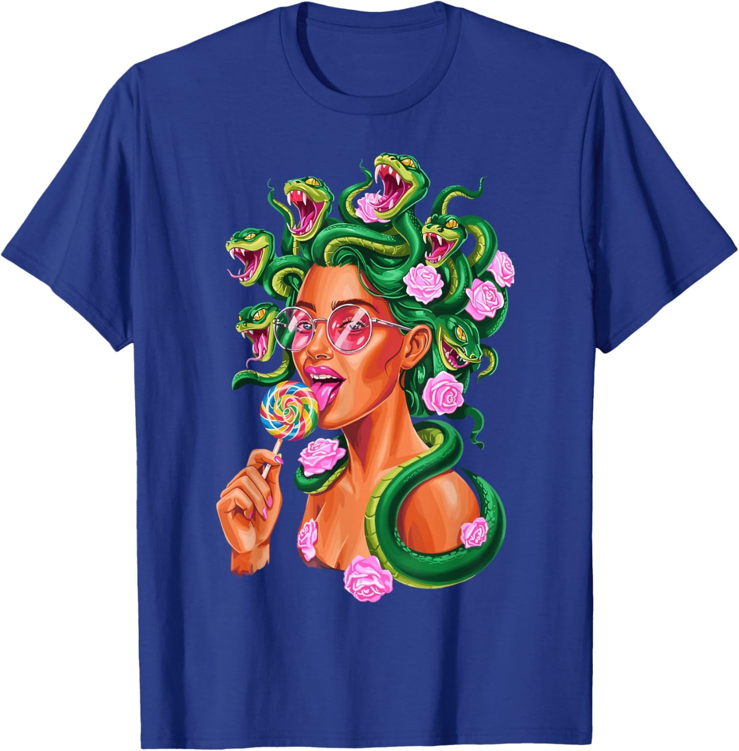 Cool Modern Medusa Snakes Greek Mythology Feminist Lollipop T-Shirt - T-Shirt | Royal