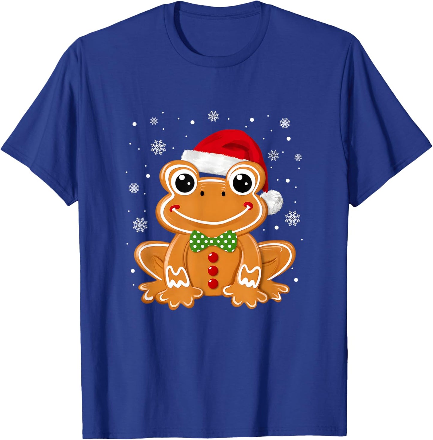 Funny Gingerbread Man Frog Christmas Kids T-Shirt - T-Shirt | Royal