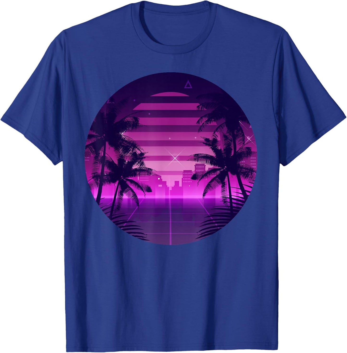 Retro Synthwave Vaporwave 80s Style Design - Palm Trees T-Shirt - T-Shirt | Royal