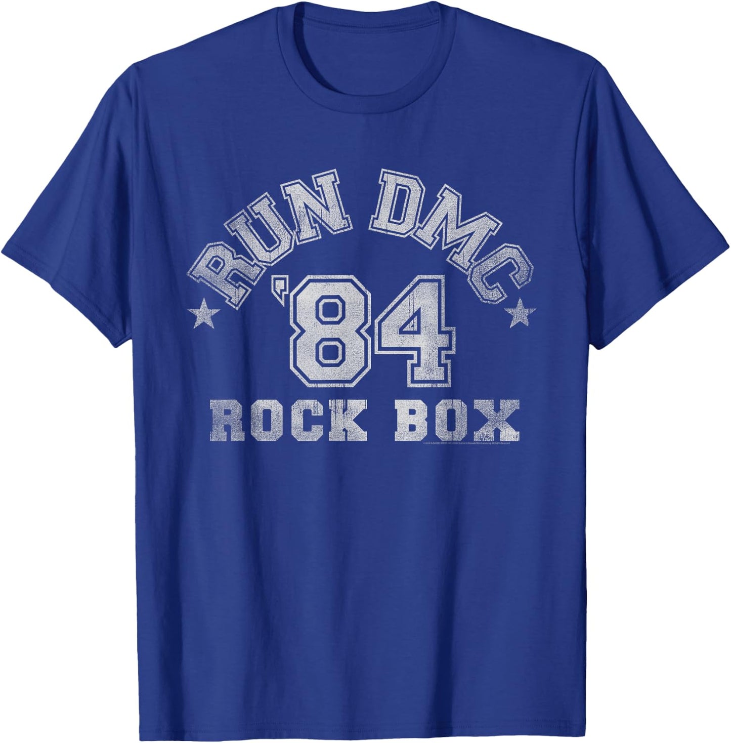 Run DMC Official Rock Box Varsity T-Shirt - T-Shirt | Royal