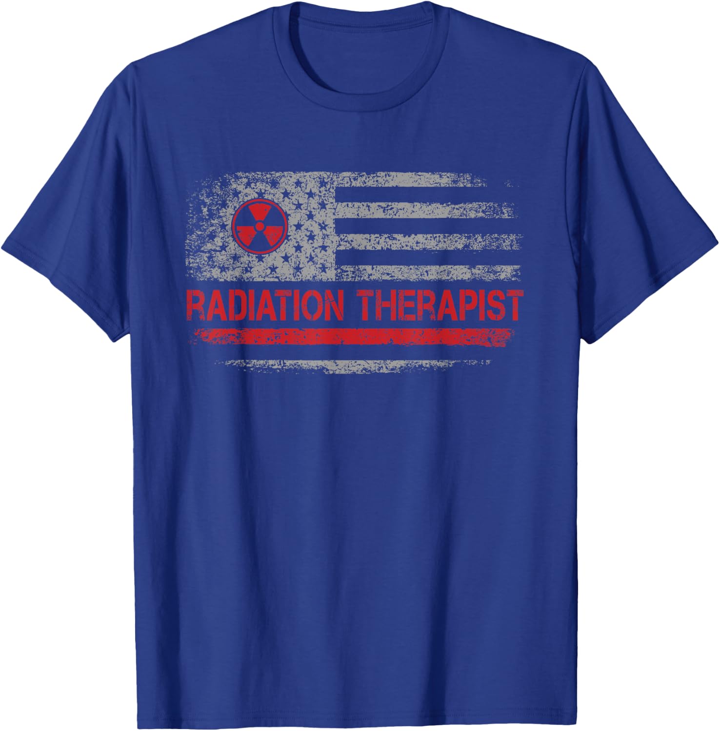 US American Flag Radiation Therapist Radiation Therapy T-Shirt - T-Shirt | Royal