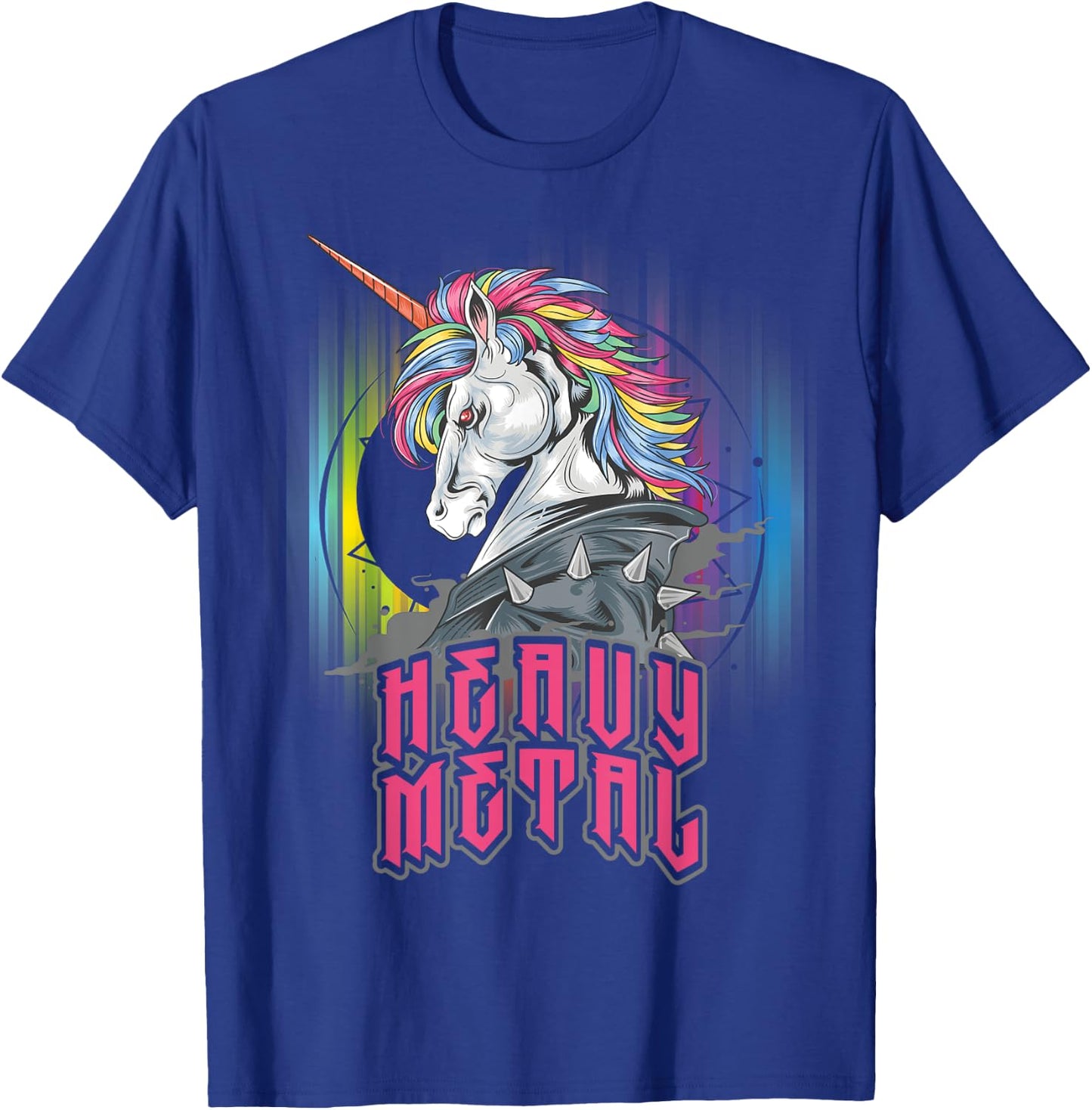 Funny Heavy Metal Unicorn Design Woman Kids T-Shirt - T-Shirt | Royal