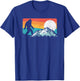 Retro Bigfoot Silhouette Rocky Mountains Eighties Outdoor T-Shirt - T-Shirt | Royal