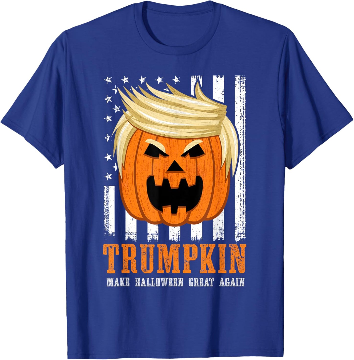 USA Trumpkin Make Halloween Great Again Funny T-Shirt - T-Shirt | Royal