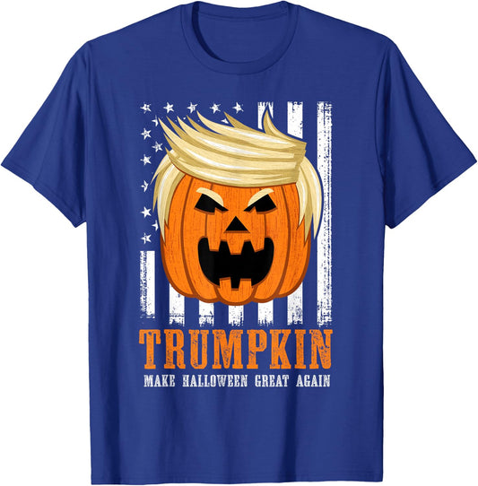 USA Trumpkin Make Halloween Great Again Funny T-Shirt - T-Shirt | Royal