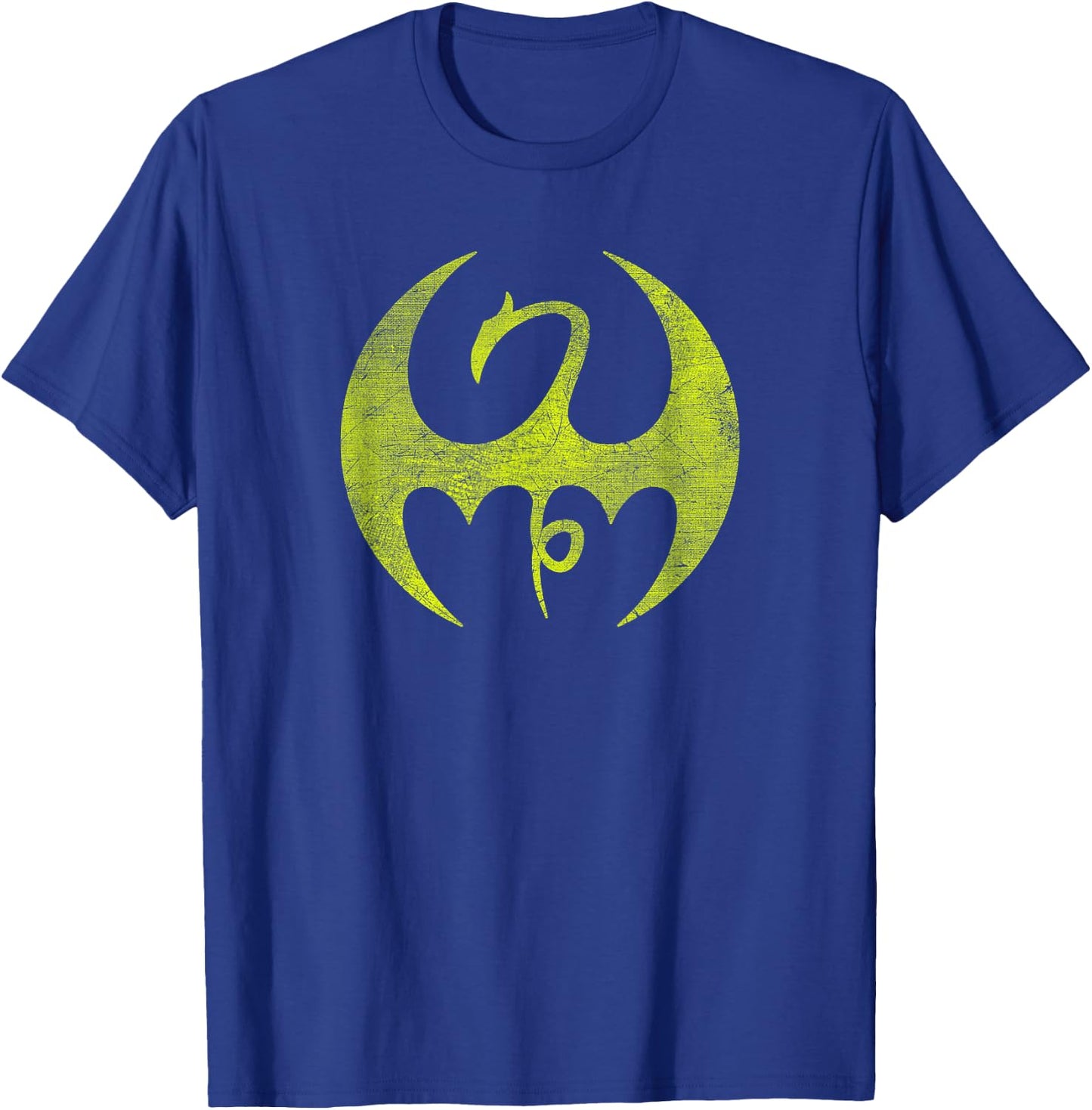 Marvel Iron Fist Distressed Dragon Logo Graphic T-Shirt - T-Shirt | Royal