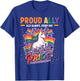 Proud Ally Costume Idea Lesbian & LGBTQ Gay Pride T-Shirt - T-Shirt | Royal