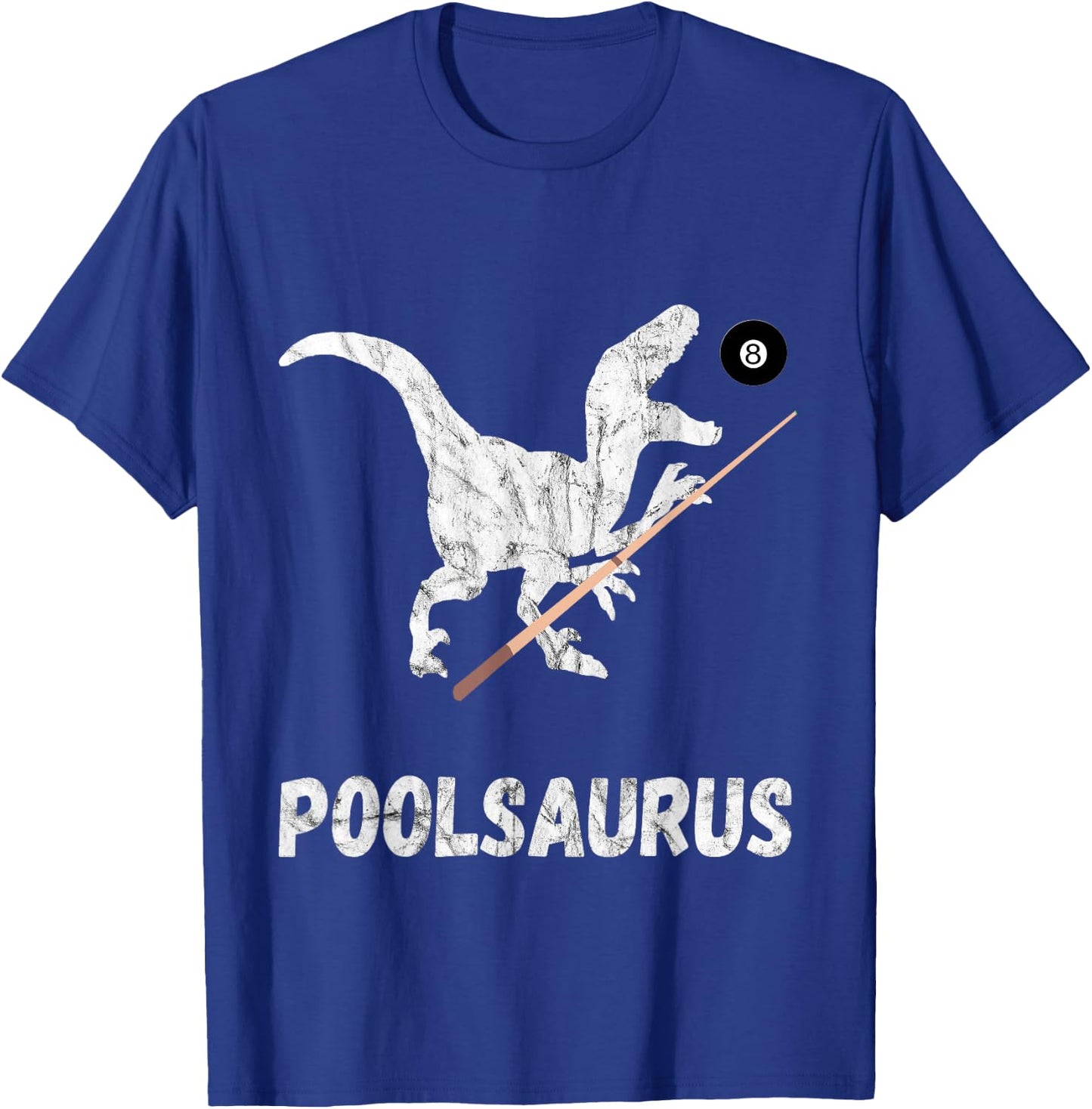 Pool Billiard Dinosaur Snooker Player T-Rex Funny Billiard T-Shirt - T-Shirt | Royal