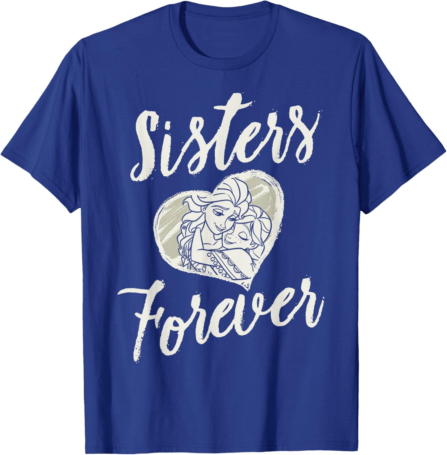 Disney Frozen Elsa Anna Sisters Forever Heart T-Shirt - T-Shirt | Royal