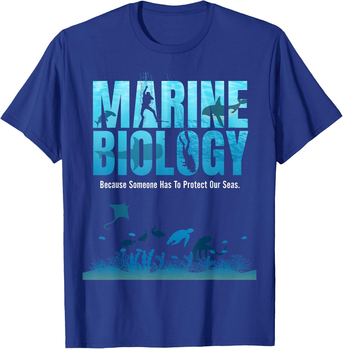Marine Biology Shirt For Marine Biologists Ecologists Gift T-Shirt - T-Shirt | Royal