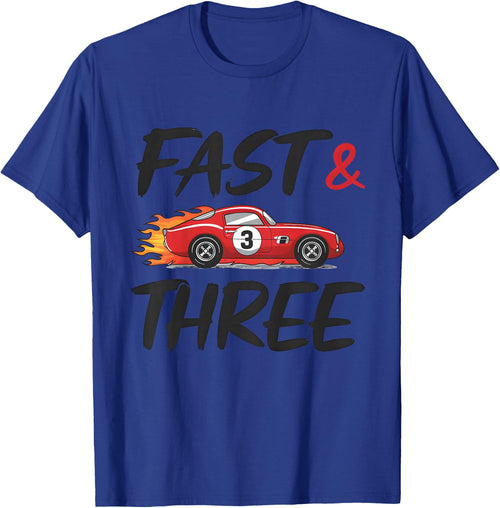 Race Car 3rd Birthday Fast and Three 3 Year Old boy