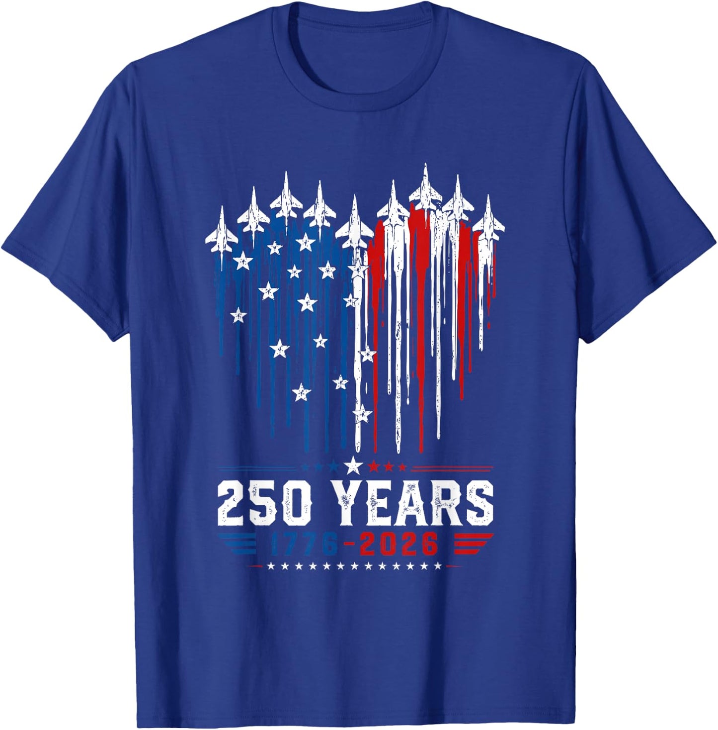 250th Anniversary USA Patriotic 250 Years American 4th July T-Shirt - T-Shirt | Royal