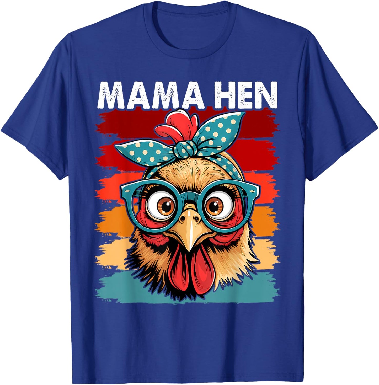 Vintage Mama Hen Chicken for Mom Farm T-Shirt - T-Shirt | Royal