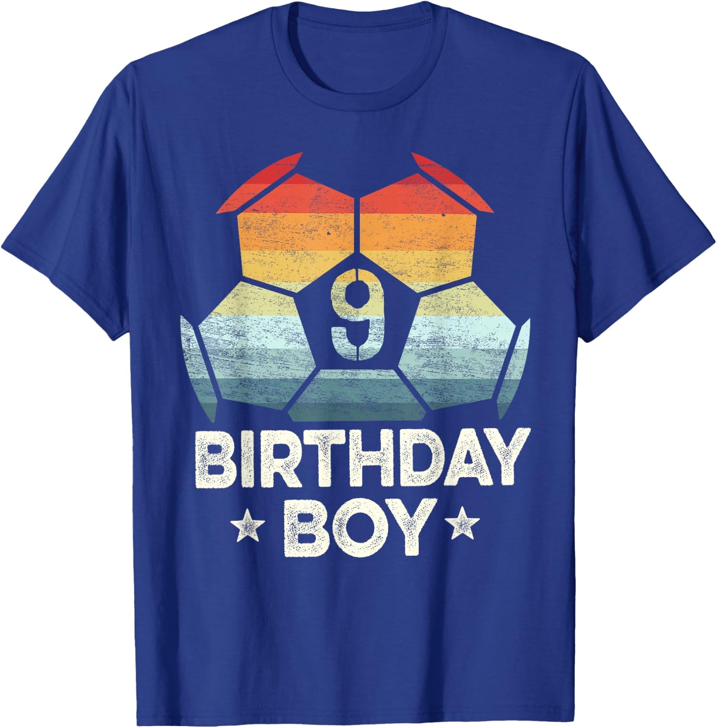 9 Year Old Soccer Player Gifts 9th Birthday Boy Ninth Bday T-Shirt - T-Shirt | Royal