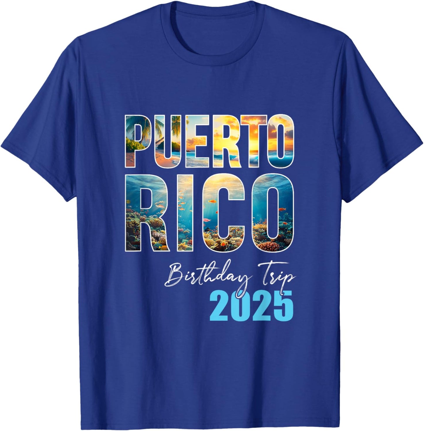Puerto Rico Birthday Trip 2025 Cruise - -Adults/Kids - Black - Small - Short Sleeve - - - Cruise-Themed T-Shirt - T-Shirt | Royal