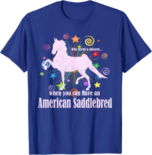 Unicorn Myths And Legends American Saddlebred Horse T-Shirt - T-Shirt | Royal