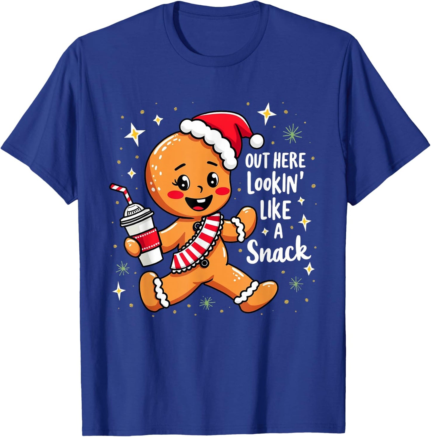out here looking like a snack christmas funny BouJee Xmas T-Shirt - T-Shirt | Royal