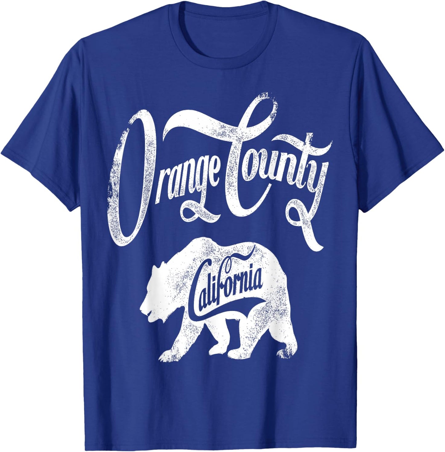 Bear Orange County California Vintage Retro T-Shirt - T-Shirt | Royal