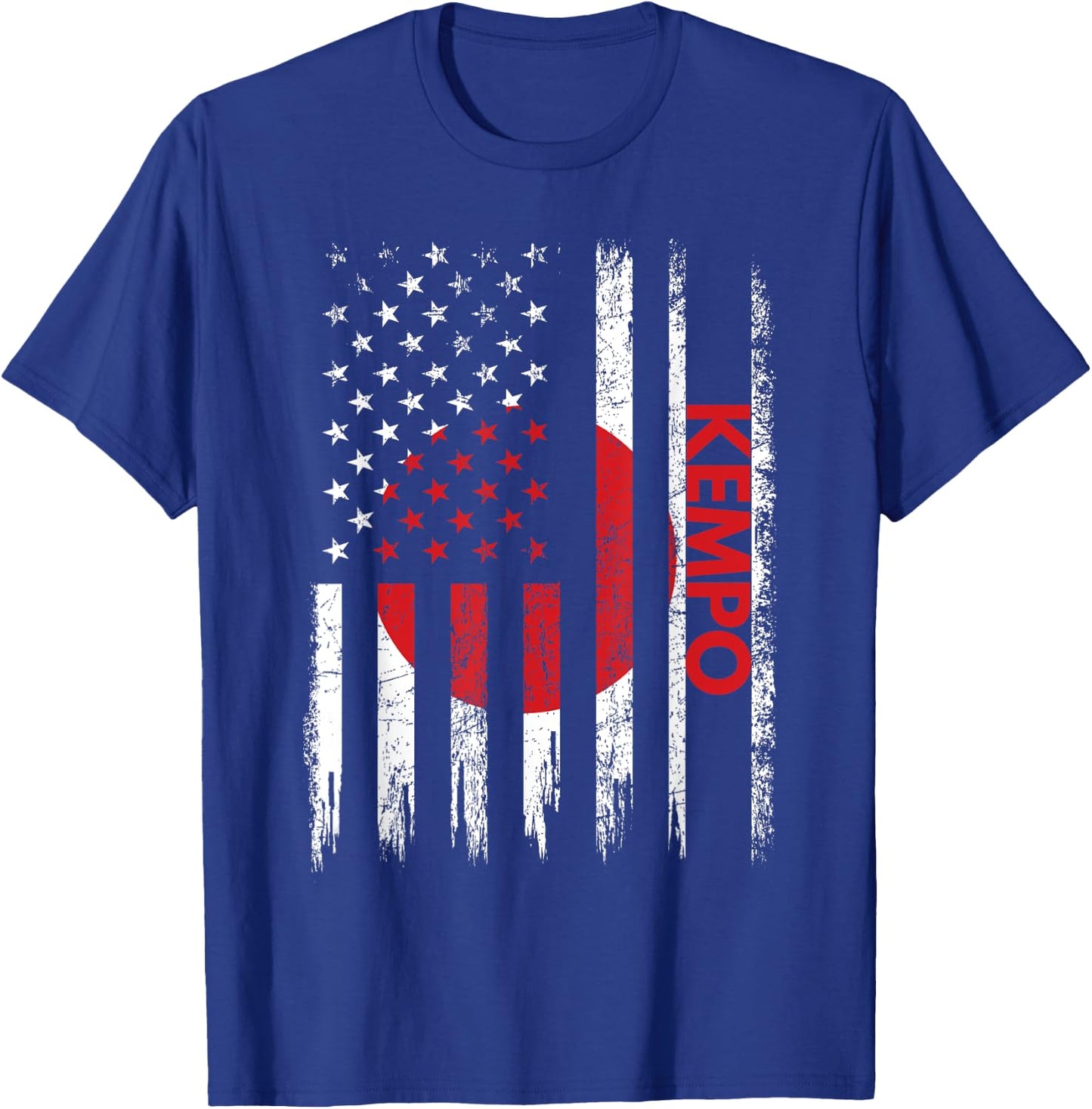 Kempo American Flag Karate Japanese Martial Arts T-Shirt - T-Shirt | Royal