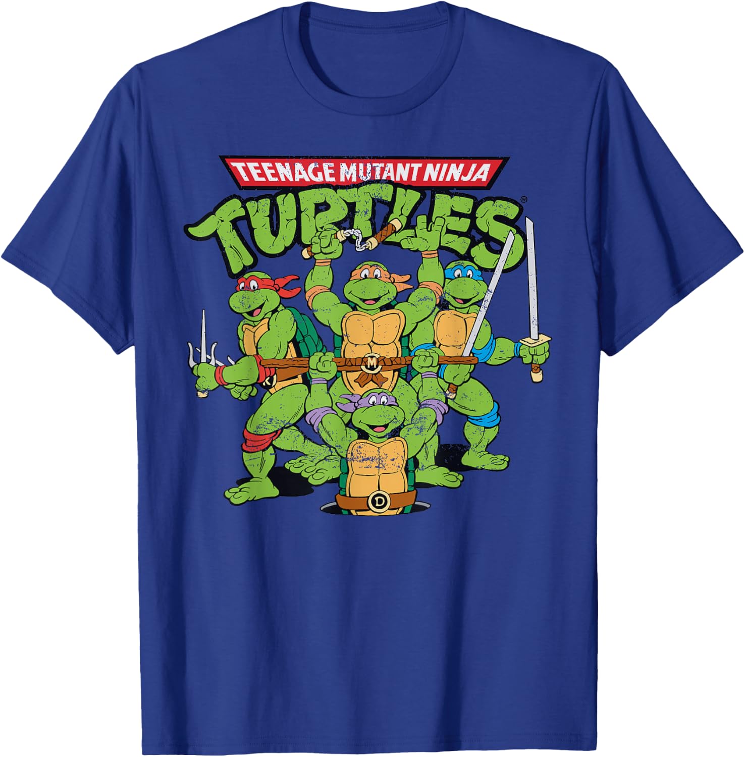 Teenage Mutant Ninja Turtles - Classic T-Shirt - T-Shirt | Royal