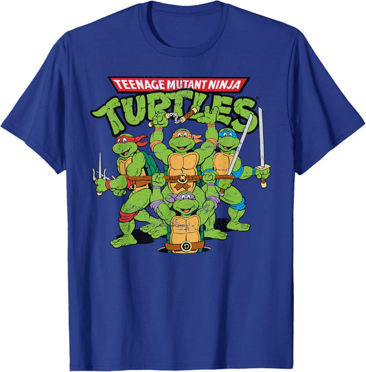 Teenage Mutant Ninja Turtles - Classic T-Shirt - T-Shirt | Royal